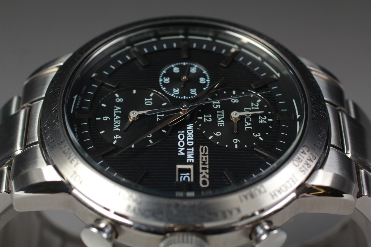 WORLD TIME GMT クロノグラフ　5T82-0AK0 クォーツ腕時計 SEIKO(セイコー) / WORLD TIME GMT/クロノグラフ/5T82-0AK0