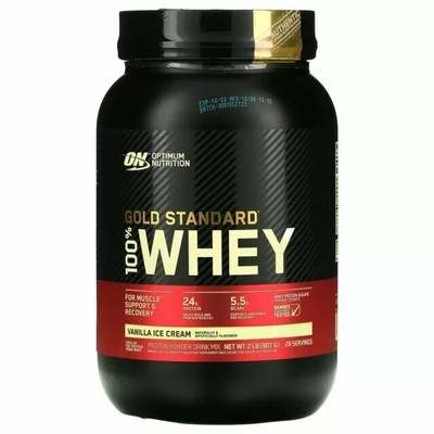 Optimum Nutrition Gold Standard 100% Whey Protein Powder - Vanilla Ice Cream...