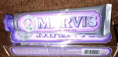 Marvis Jasmin Mint 3.8oz/75ml Fluoride free Toothpaste Made In Italy 
