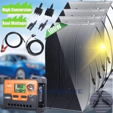 400W Watts Solar Panel Kit 100A 12V Battery Charger with Controller Caravan Boat