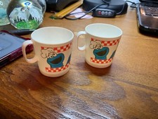 2 Pc SESAME STREET Chilton-Globe Toy Plastic Cups Cookie Monster