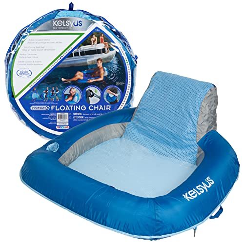 Kelsyus Spring Float Pool Chair, Light Blue