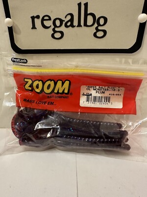 Zoom Bait Super Salt Plus Ol Monster 10.5 '' Plum 9 ct Pack