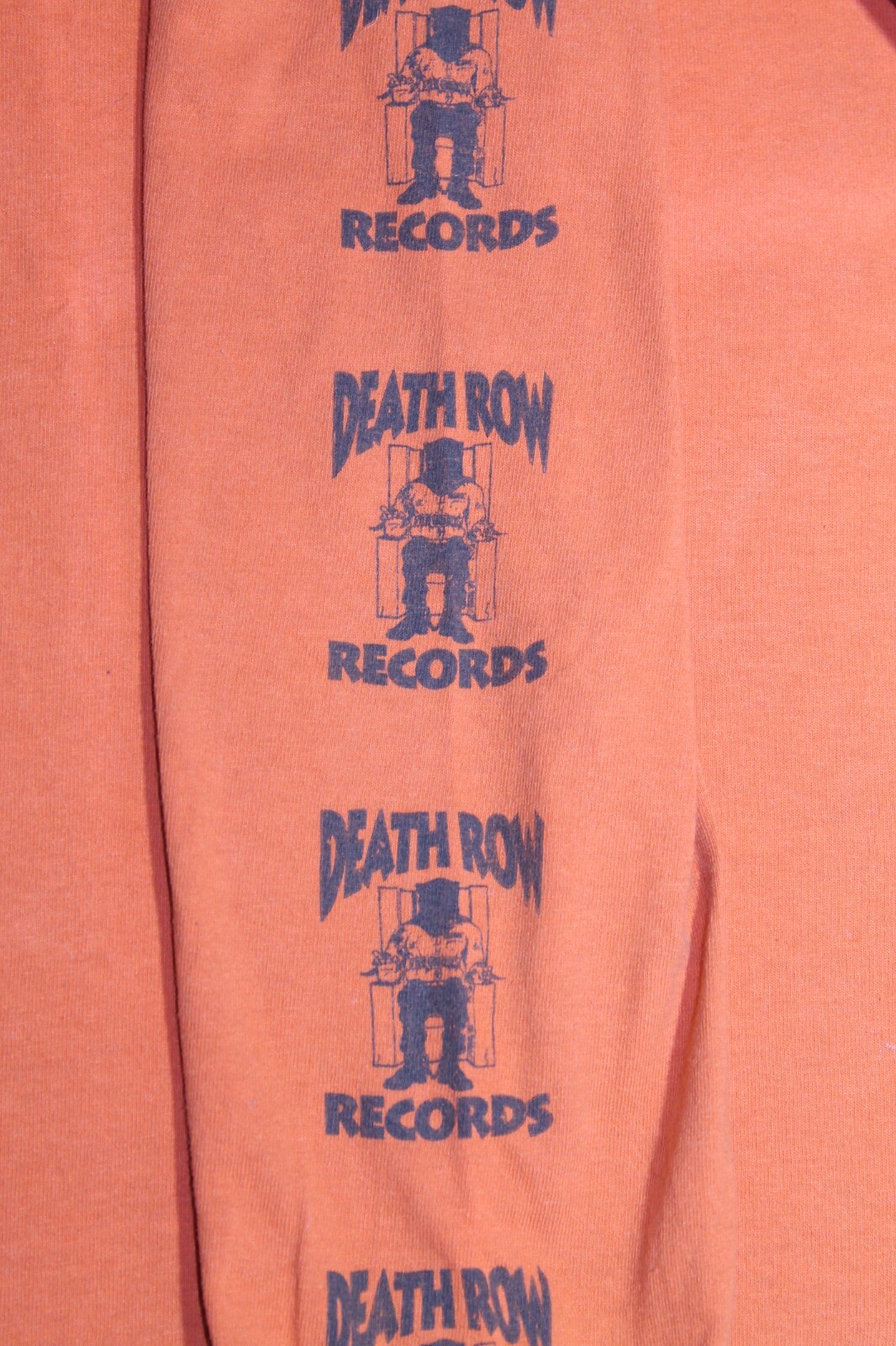 FILA T shirt uomo Death Row Records arancione raglan manica lunga media