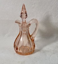 Vintage Tiffin US Glass Pink Glass Cruet 5”