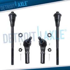 Front Inner & Outer Tie Rods for 2011-19 Chevy Silverado GMC Sierra 2500 3500 HD