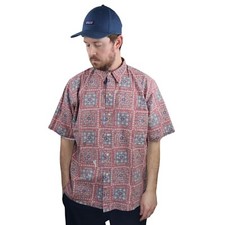 Reyn Spooner Kloth Reverse Print Floral Hawaiian Shirt Mens XL Vtg 90s Tiki Camp
