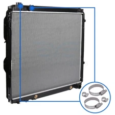 For 2001-2007 Toyota Sequoia 4.7L Radiator 2376 w/ Universal Oil Hose Clamps Kit