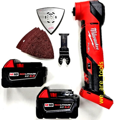 Milwaukee M18 Fuel 2836-20 Multi Tool, (2) 3.0 AH Battery XC Red Oscillating 18V