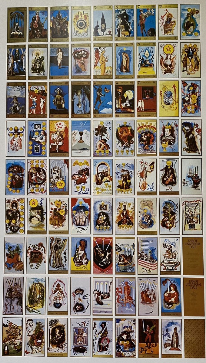 Rare Salvador Dali -Tarot Universal Dali 78 Tarot Cards - Print | eBay