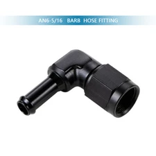 Female AN6 6AN To 5/16" 8mm Hose Elbow 90 degree Swivel Barb Fitting Adapter 90°