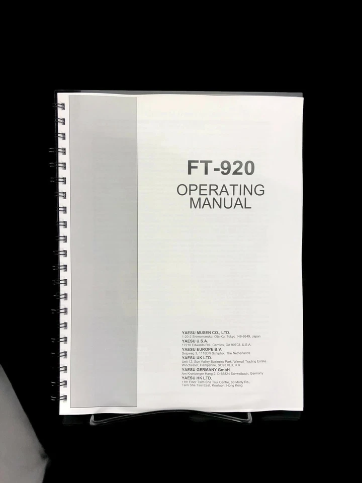 Yaesu FT-920 Transceiver Instruction Manual Operating Guide Coil Bound - Image 4 of 4