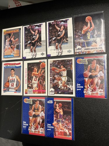 NBA John Stockton Card Lot 10 1991 1993 2002 HOOPS FLEER TOPPS EBay