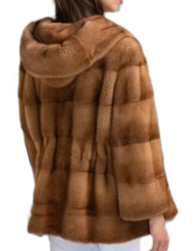 Para mujeres Talla Nuevo Dorado Chaqueta Piel Abrigo con CAPUCHA | eBay