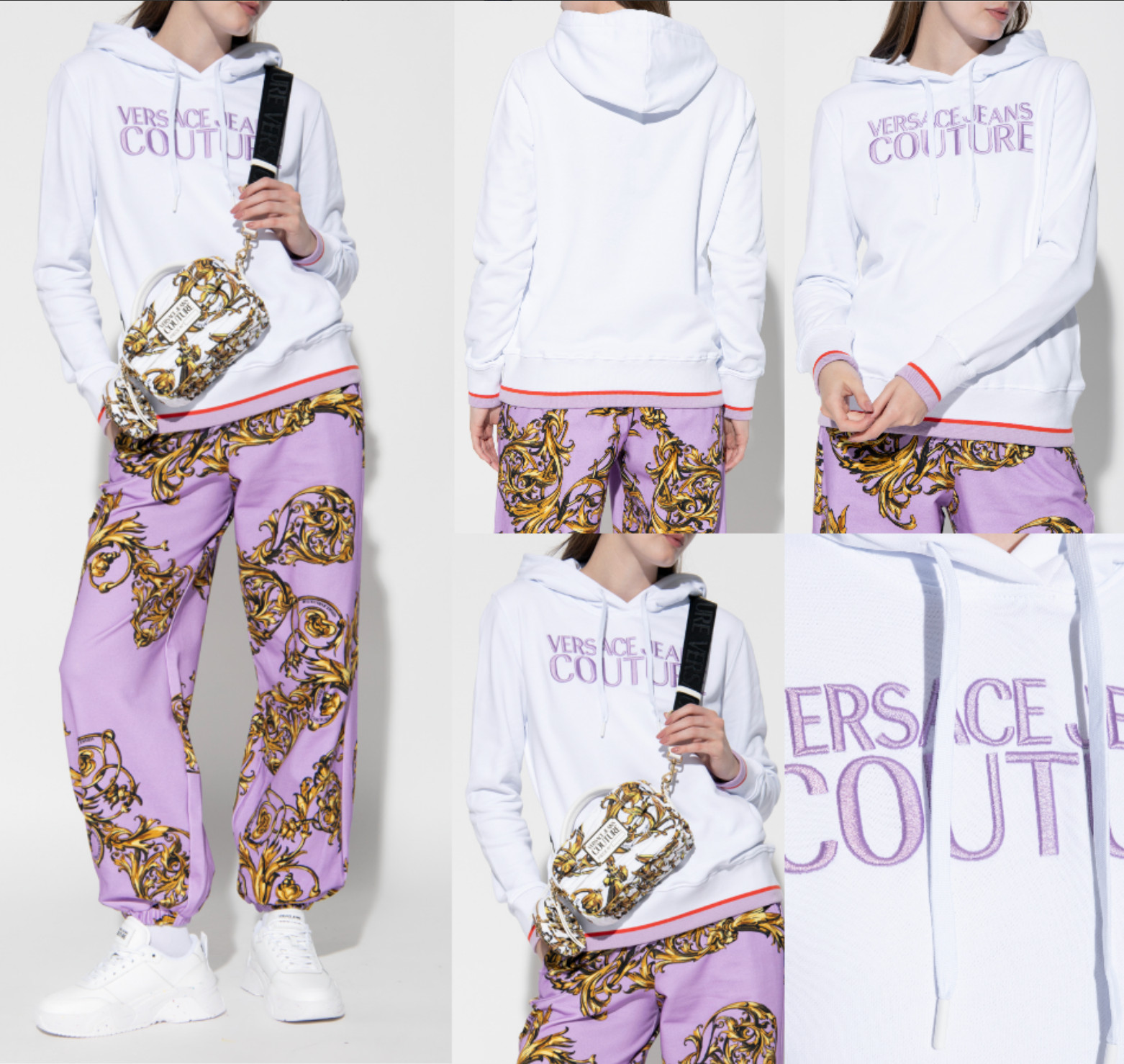 Versace Jeans Couture Hooded Sweatshirt Logo Hoodie Pullover M
