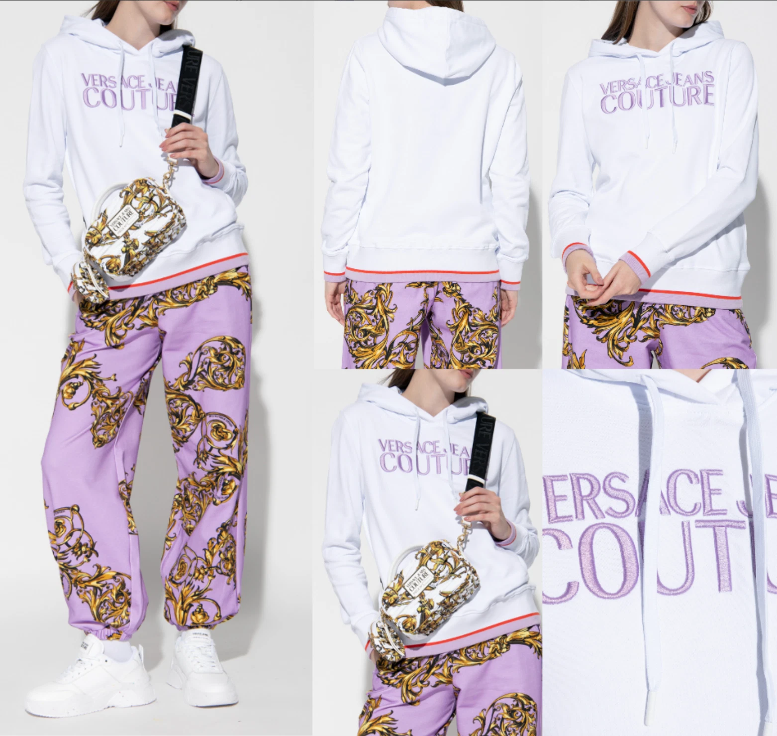 Versace Jeans Couture Hooded Sweatshirt Logo Hoodie Pullover M