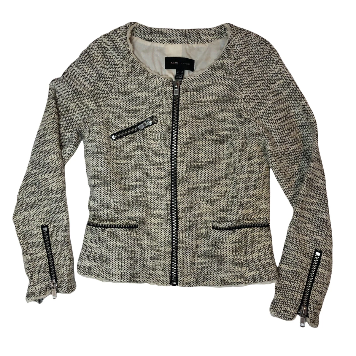 Tweed zip jacket cheap