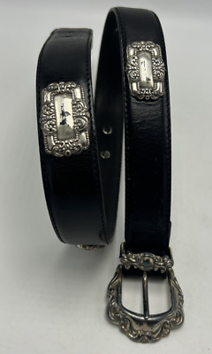 Fossil Black Leather Women\'s Belt Concho s-l400.jpg main image 2