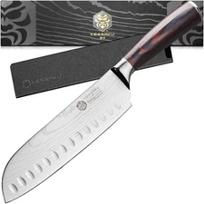 Kessaku 7" Santoku Knife Samurai Series High Carbon 7Cr17MoV Stainless Steel