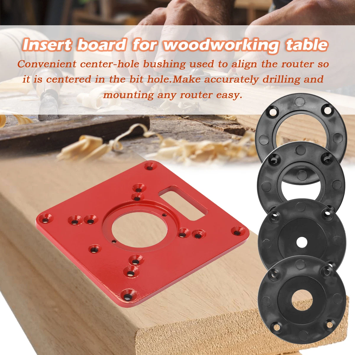 Aluminium router 2024 table insert plate