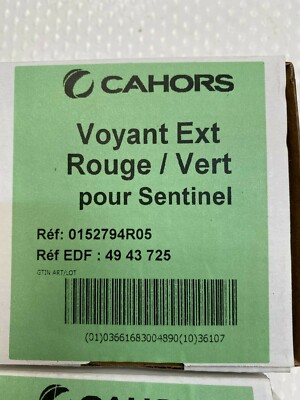 1x PC CAHORS Ext-Licht Rot Grün für Sentinel 0152794R05