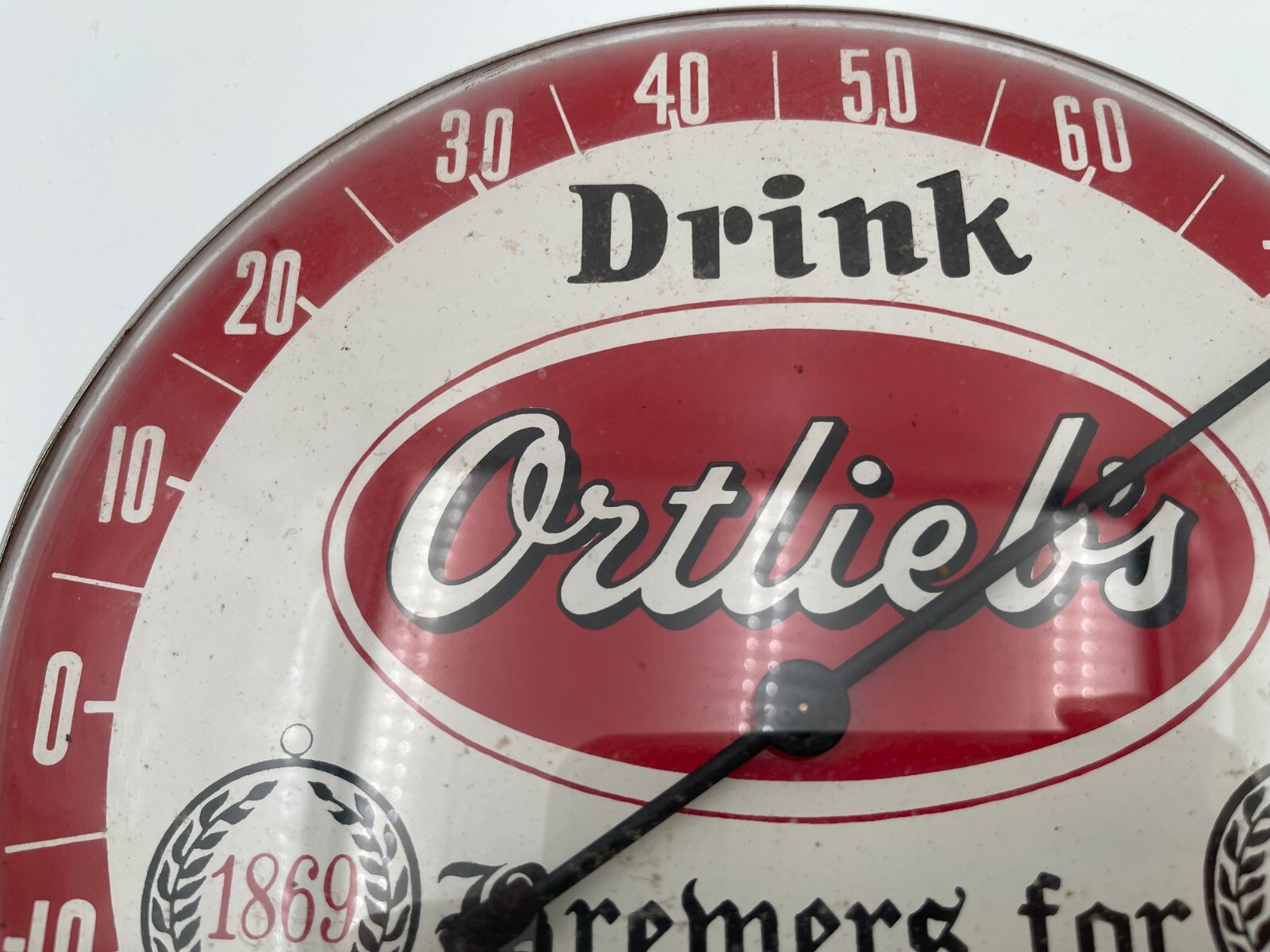 Vintage Ortlieb's Brewers Beer Glass Thermometer 60's eBay