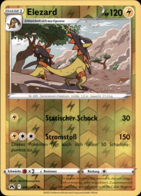 Pokemon 050/159 - Elezard - Reverse Holo - SWSH12.5 Zenit der Könige