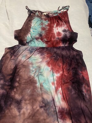 Tie Dye Cut Out Maxi Dress From Earthbound | eBay