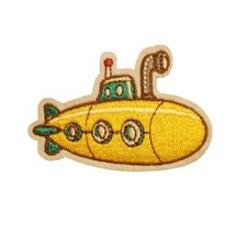 Yellow Submarine Iron On Patch Sew on Embroidered Transfer Brand New