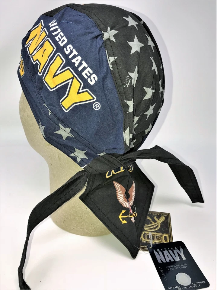 美国海军军用鹰头巾头巾头巾汗带 Durag Capsmith 免运费 — 第 3/4 张图片