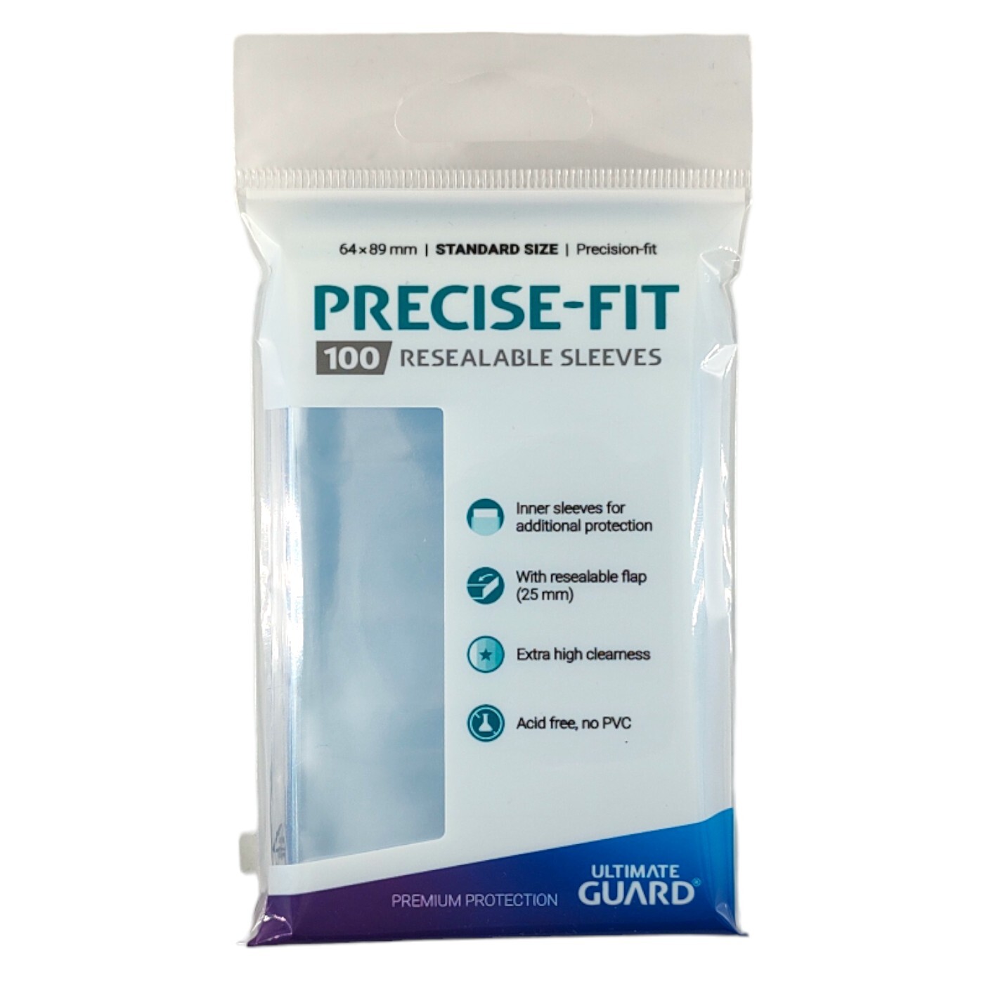 Ultimate Guard Transparent Ugd010311 - Precise-Fit 100 Kartenhüllen Wiederverschliessbar Standardgrösse, - Bild 5