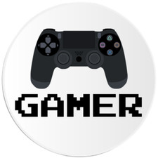 Gamer - Circle Sticker Decal 3 Inch - Console Controller Video PC