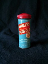 Vintage 1940's - AMMENS Medicated POWDER - .5 OZ - Mini Tin NEAR MINT 
