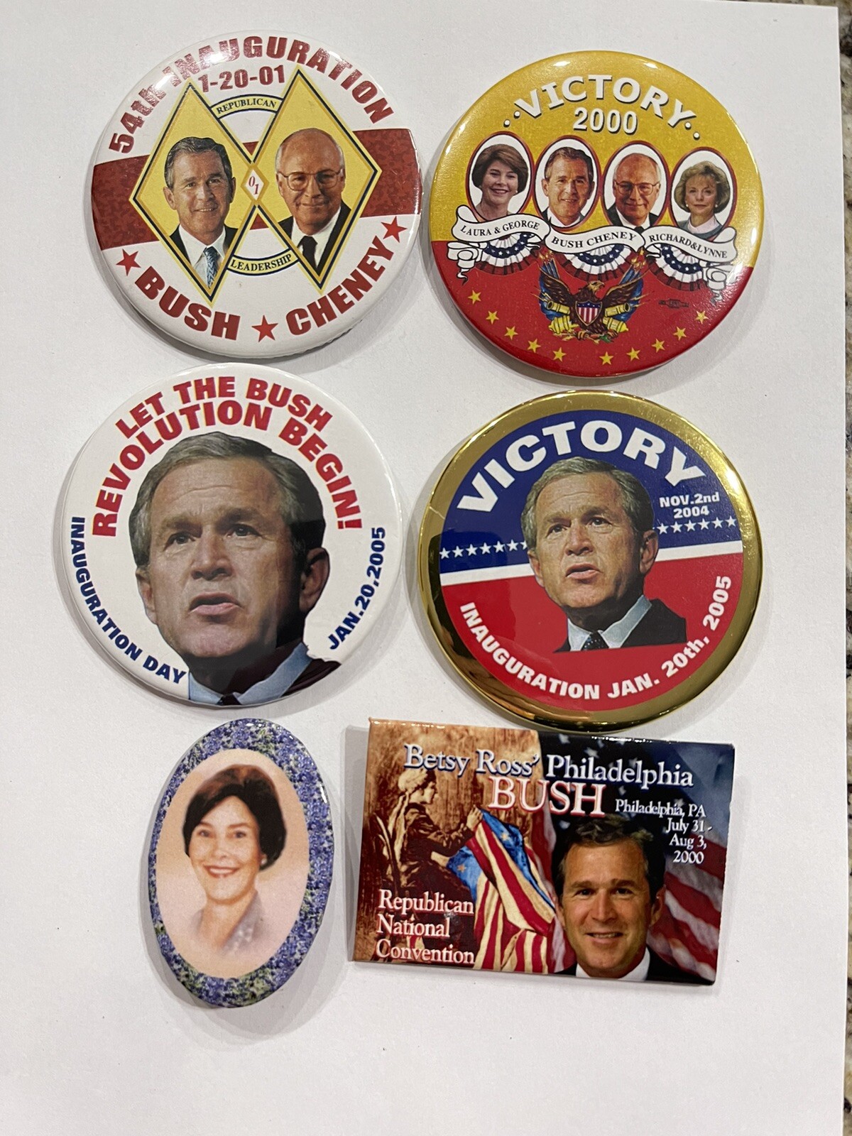 GEORGE W. BUSH & DICK CHENEY PRESIDENTIAL CAMPAIGN BUTTON GROUP A | eBay