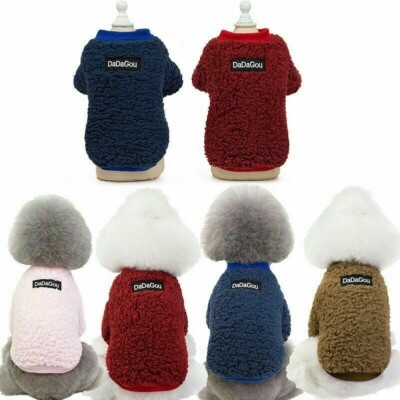 Winter Warme Pullover Welpe Kostüm Hund Flanell Fell Jacke Haustier Kleidung Cat