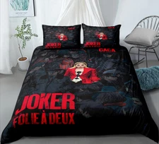 Single Double Queen King Bed Quilt Duvet Doona Cover Set Joker Harley Quinn