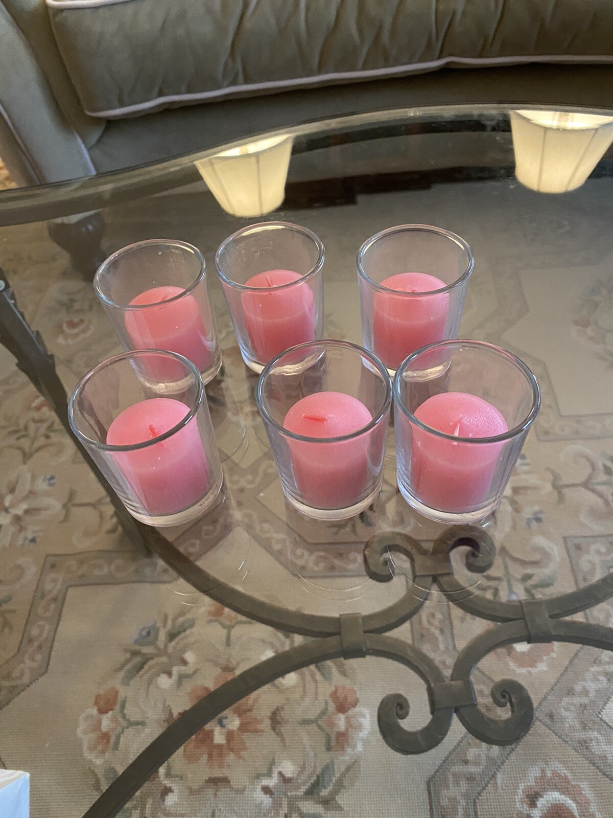 S And Pink Votives - Set 6 -new