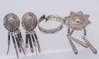 Lot Vtg AS-IS - Q.T. Southwest Dangle Earrings & WMCO Ring Sterling Silver
