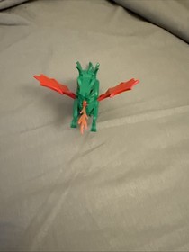 Lego Classic Green Dragon Figure w Red Wings, 6056 6076 6082 6087 Vintage Knight