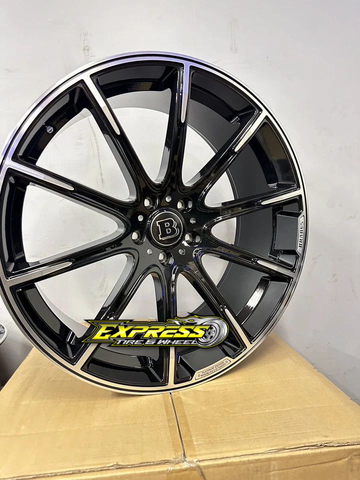 24" Wheels W Mercedes G Wagon Brabus Black Machined 5x130 84.1 24x10