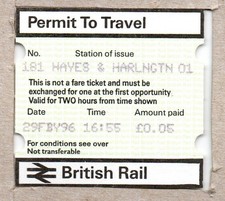 Hayes & Harlington 01 - PERTIS Permit to Travel - Greater London UB3 - GWML