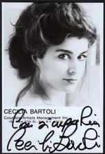 Cecilia Bartoli Mezzo Soprano Opera Singer Autograph - Columbia Photograph