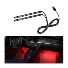 Sylvil Car LED Strip Light, 24 LEDs RGB Neon Interior Atmosphere Lights, 12V ...