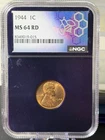 1944 Wheat Cent NGC MS64RD