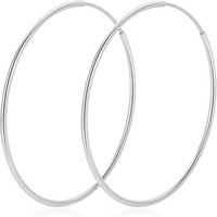 Creolen Silber 925 Hypoallergen DüNn Leicht 40Mm FüR Damen Ohrringe