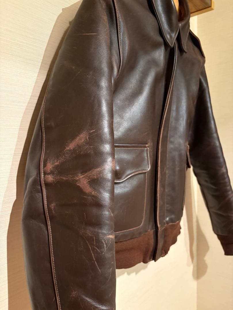 Buzz Rickson's TYPE A-2 Leather Flight Jacket M s… - image 6