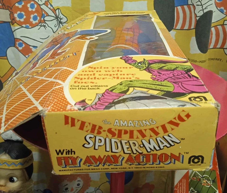 spider man fly away web spinning mego uomo ragno spara ragnatele 12inch - Imagen 4 de 4