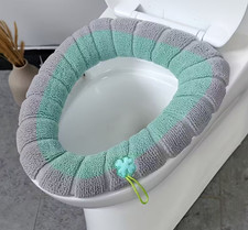 Colorful Gradient Washable Thick, Plush Winter Comfort, Toilet Seat Cover.