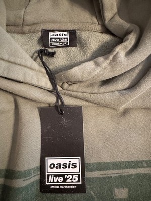Oasis Live '25 Lino Logo Hoodie Green Heavyweight NWT 3XL XXXL