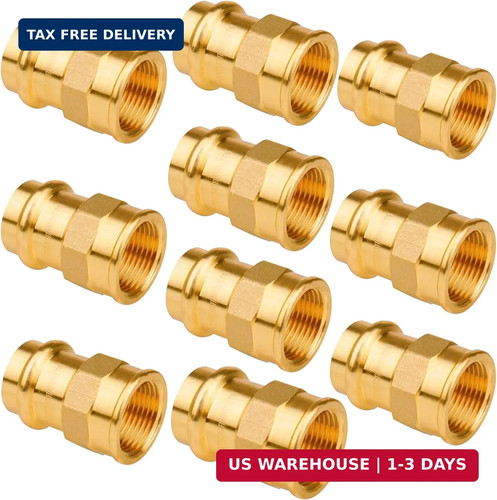 WHK 10 Pack 3/4" Press Pro press x 3/4" NPT Female Adapter Fittings,CUPC